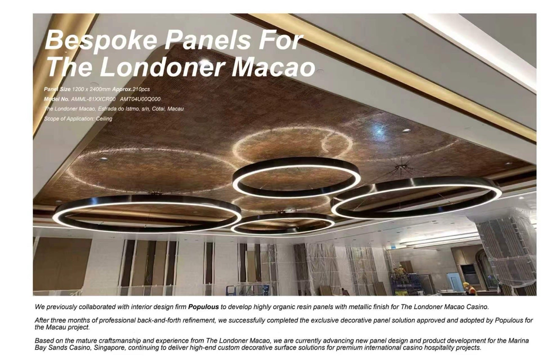 Bespoke Panels for The Londoner Macao