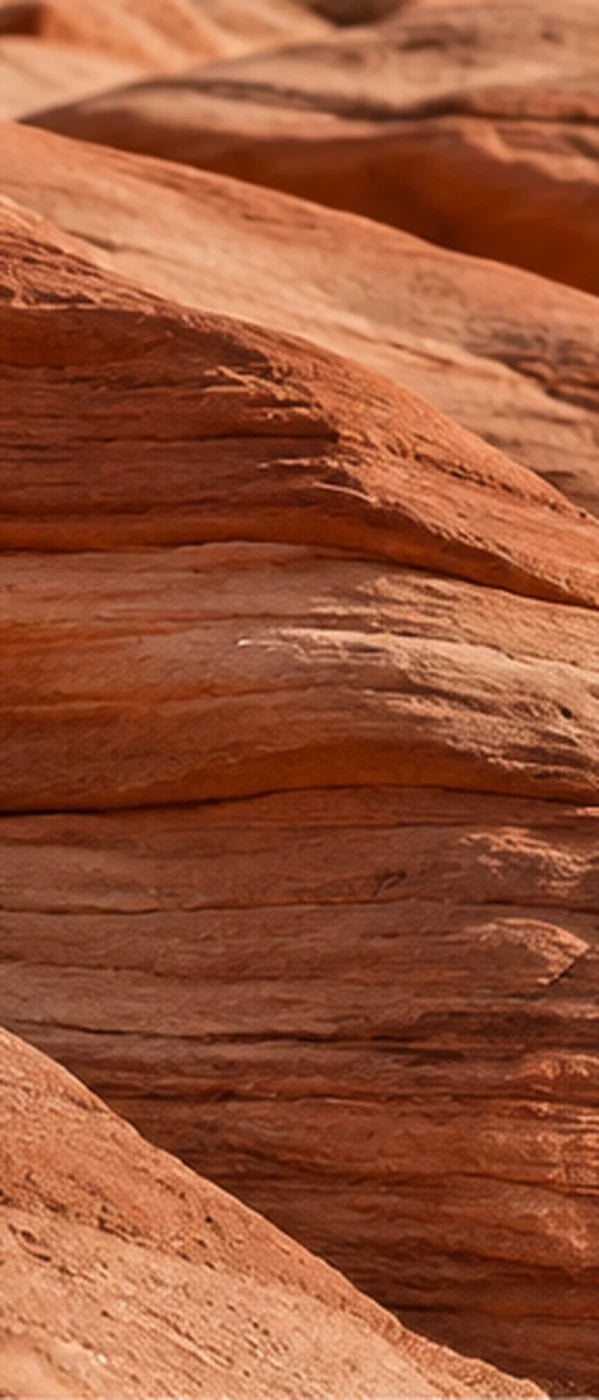 Layered red canyon rock